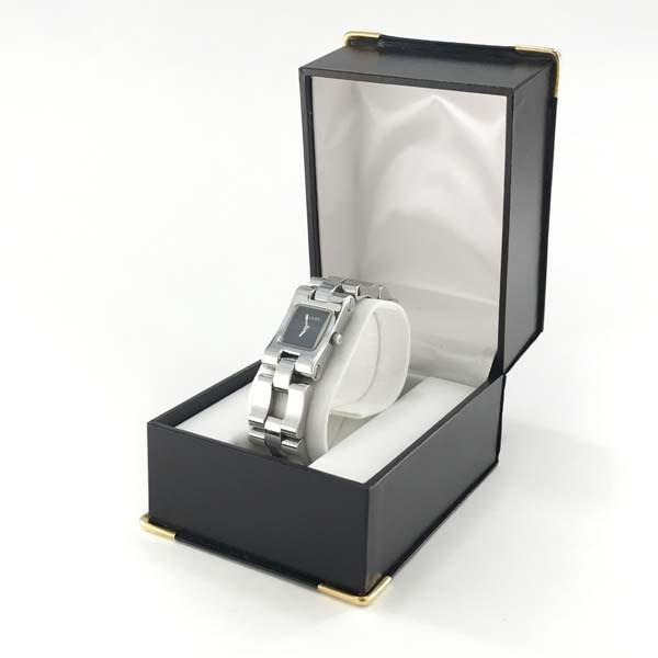 グッチ 腕時計 GUCCI クォーツ レディース ウォッチ ブラック文字盤 シルバー 2305L