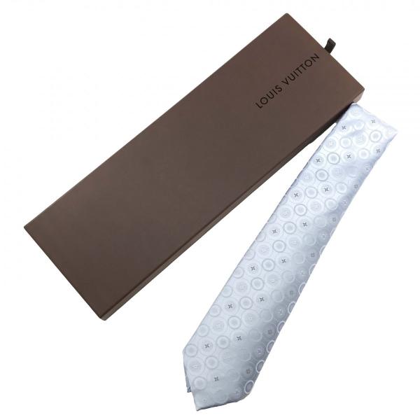 ルイヴィトン ネクタイ LOUIS VUITTON クラヴァット ビュル モノグラム シルク ブルー...
