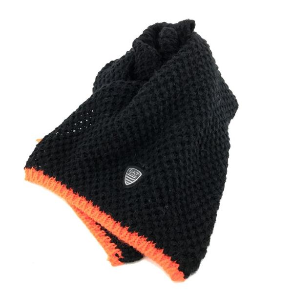 エンポリオアルマーニ マフラー EMPORIO ARMANI EA7 ニット アクリル ブラック R...