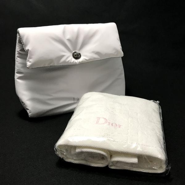 クリスチャンディオール Chiristian Dior ポーチ タオル付き ノベルティ ポリウレタン...