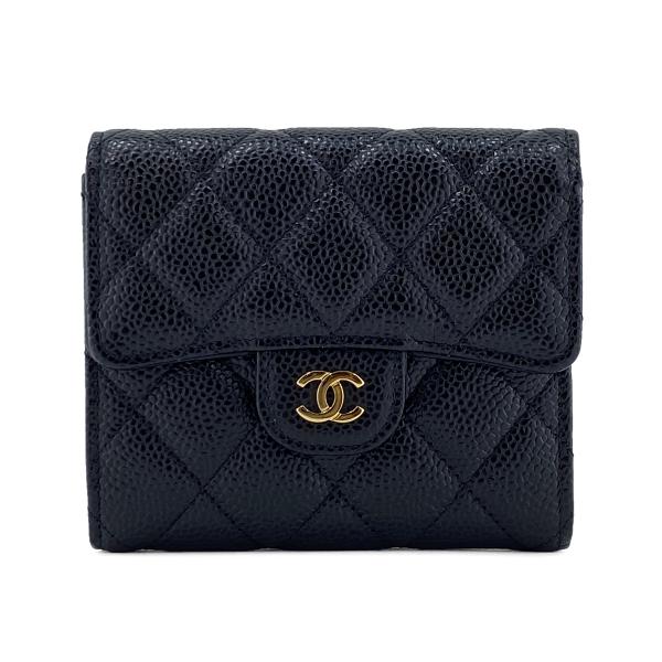 【新品】シャネル CHANEL 三つ折り財布 クラシック スモール フラップ ウォレット マトラッセ...