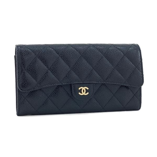 【新品】シャネル CHANEL 長財布 クラシック CLASSIC フラップ マトラッセ ココマーク...