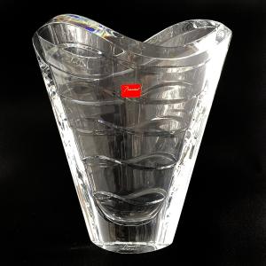 【美品】 バカラ Baccarat WAVE ウェーブ S クリスタル フラワーベース 花瓶 ガラス クリア 高級 2102668｜2ndhands