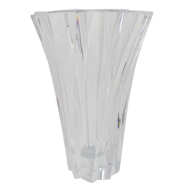 【美品】 バカラ Baccarat オブジェクティフ ベース クリスタル フラワーベース 花瓶 ガラ...