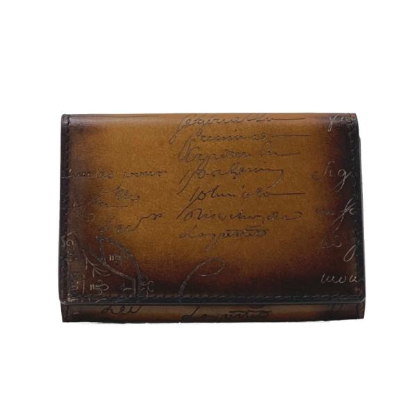 ベルルッティ BERLUTI カードケース インブイア スクリットレザー カードホルダー ブラウン ...