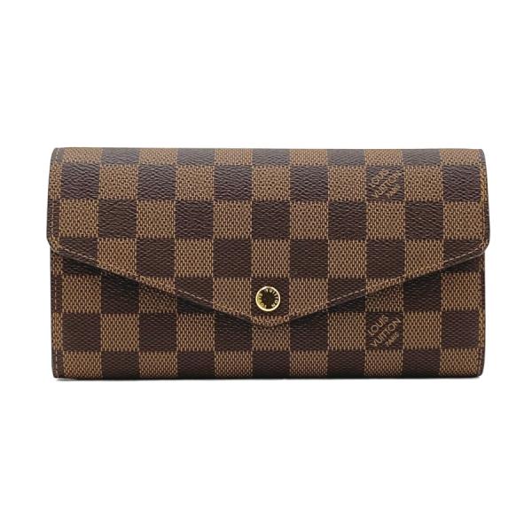 【新品】ルイヴィトン LOUIS VUITTON 長財布 ポルトフォイユ・サラ ダミエ・エベヌ プレ...