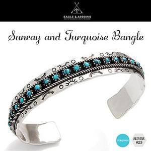 ネイティブ シルバーアクセサリー バングル ターコイズ メンズ レディース ブレスレット b0665...