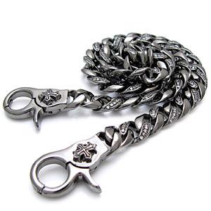 ＼送料無料！／ブラスアクセサリー ウォレットチェーン キヘイ ブラックルテニウムコーティング 十字架 bssso0011 ウォレットチェーン