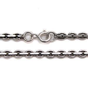 シルバーチェーン ネックレス バイスクールチェーン 幅3.2mm 男性に
