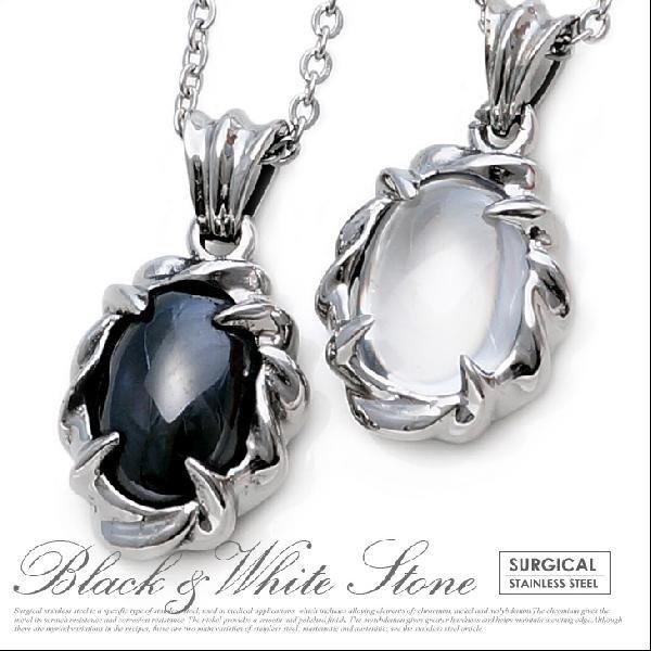 ストーンペンダント アクセサリー ジルコニア シルバー ユニセックス ペア シンプル ステンレス n...