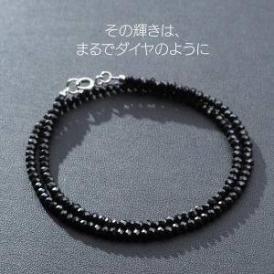 ブラックスピネル ネックレス メンズ レディー...の詳細画像1