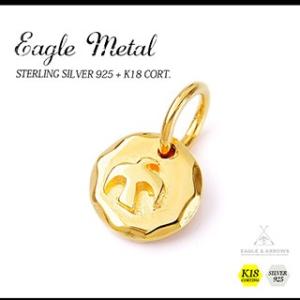 ネイティブ シルバーアクセサリー ペンダント カスタムパーツ イーグル ゴールド pe2039
