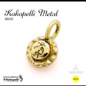 ネイティブ ペンダント カスタムパーツ ココペリ シンボル ブラスゴールド pe2052