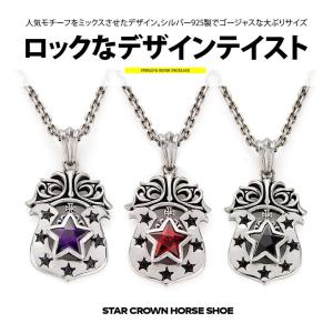 シルバーネックレス pe2179-ch シルバーアクセサリー ネックレス メンズ 馬蹄・ホースシュー c0065の50ｃｍチェーン付｜2pcs