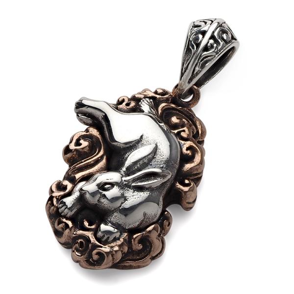 メンズ ペンダント 兎 うさぎ シルバー925 シルバーアクセサリー pe2228 赤雲 ペンダント...