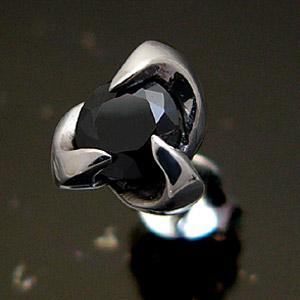 ピアス メンズ シルバーピアス メンズピアス 爪 ブラック pi0333 バラ売り