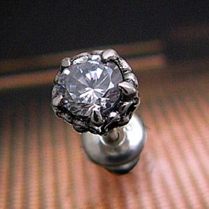 ピアス メンズ シルバーピアス メンズピアス フレア・リリー ジルコニア pi0369 バラ売り