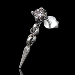 シルバーアクセサリー ピアス メンズ シルバーピアス メンズピアス 星 ジルコニア pi0370 バ...