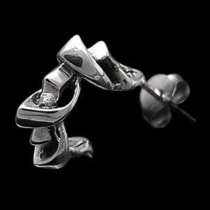 シルバーアクセサリー ピアス リボン リボン メンズピアス pi0381 ペア売り