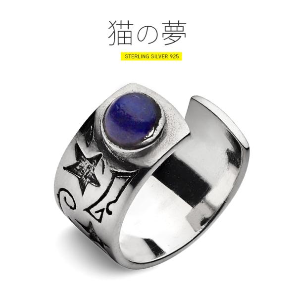 イヤーカフ シルバー925 猫 ネコ アクセサリー pi0582 夜空と猫と星 シルバー925製イヤ...