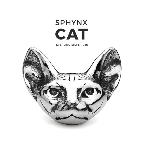 ピアス シルバー925 メンズ ネコ アクセサリー pi0584 スフィンクス 猫の顔 シルバー製ピ...