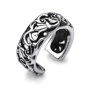 イヤーカフ メンズ アラベスク 赤 レッド ガーネット シルバー925