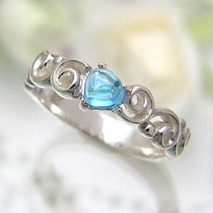 シルバーアクセサリー レディース リング シルバーリング 指輪 花 ブルートパーズ r0517