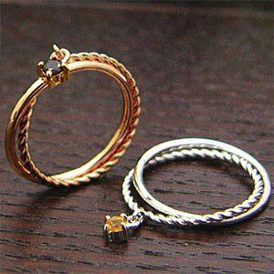 シルバーアクセサリー シルバーリング 指輪 レディース ２連リング レイヤード r0540