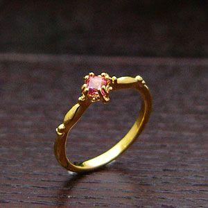 シルバーアクセサリー シルバーリング 指輪 レディース ピンキーリング ゴールド ピンクトルマリン ...