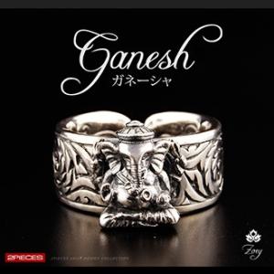 オパール シルバーリング 指輪 メンズ ガネーシャ 神様 オリエンタル