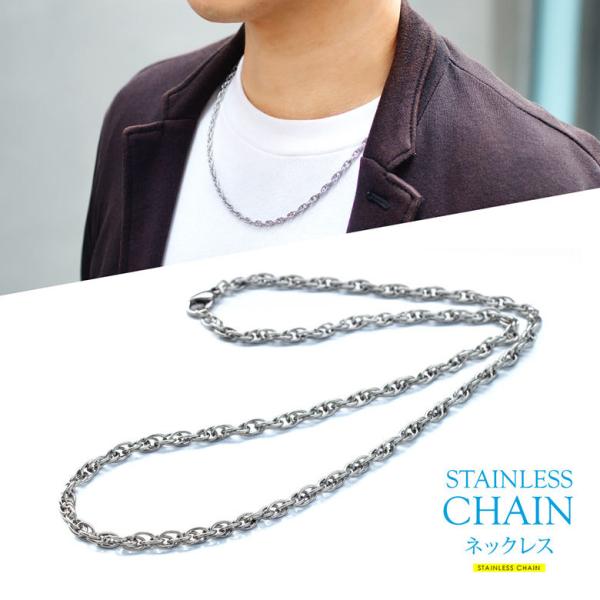 シンプルステンレスチェーンネックレス sc0027 ステンレスアクセサリー ネックレス ステンレス ...