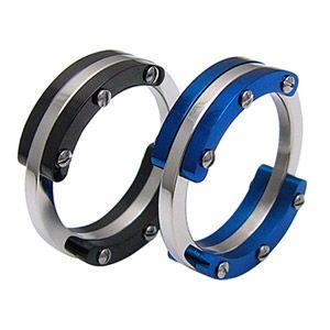 ステンレスアクセサリー リング・指輪 ブルー・ブラック 青・黒 sr0091