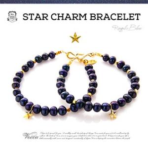 ブレスレット メンズ スター 星 ゴールド ブルーパール パープル Vocca vobr0018 腕...