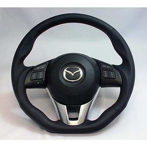 【KENSTYLE ケンスタイル】マツダ　CX-5（KE）オールブラックレザー（レッドステッチ）・エ...