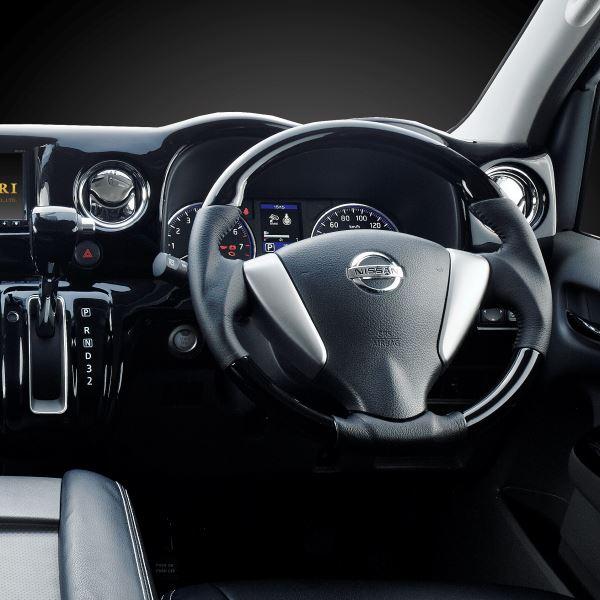 FEGGARI フェガーリ ハイグレード ウッド&amp;レザーステアリング 黒木目/ピアノブラック（ガング...