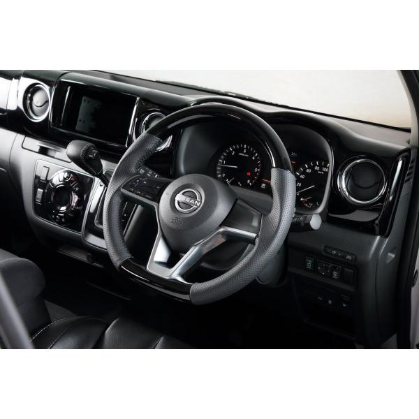 FEGGARI フェガーリ ハイグレード ウッド&amp;レザーステアリング ピアノブラック（D Type ...