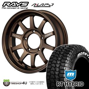 タイヤホイール4本セット RAYS A-LAP A-LAP-J 16x5.5J 5/139.7 +0 BR ブロンズ MONSTA RT HYBRID 185/85R16 105/103Q LT RWL｜2tireshop4u