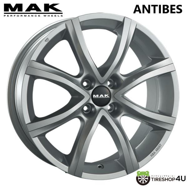 4本購入で送料無料 MAK ANTIBES 16x7.0J 4/108 +38 シルバー プジョーN...