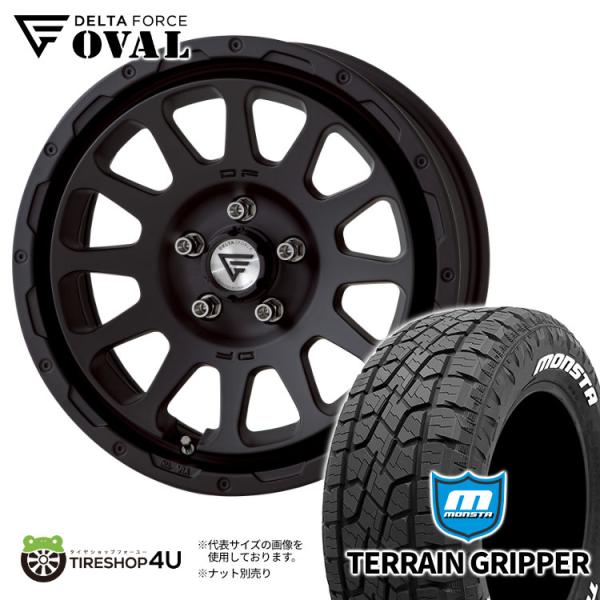 【ミルナット一台セット】 タイヤホイール4本セット DELTA FORCE OVAL 17x7.0J...