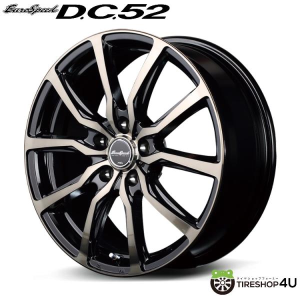 4本購入で送料無料 Eurospeed DC52 15x6.0J 5/100 +45 BP ブラック...