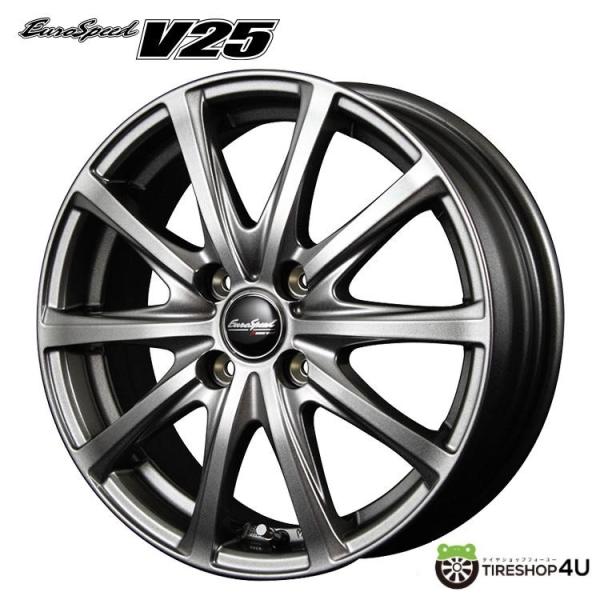 4本購入で送料無料 Eurospeed V25 13インチ 13x4.50B 4/100 +50 M...