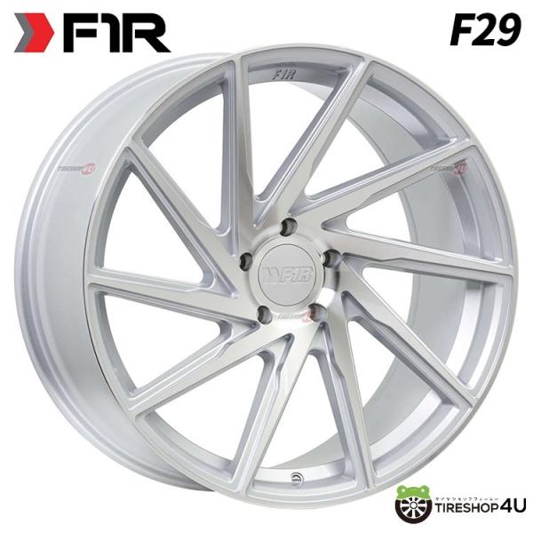 4本購入で送料無料 F1R F29 20x8.5J 5/120 +20 Machine Silver...