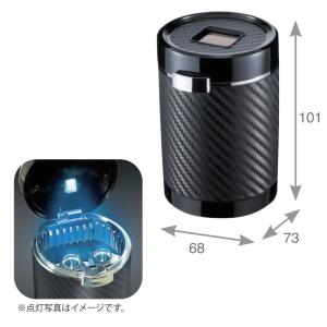 カーボン調 灰皿 底から捨てるタイプ 簡単灰捨...の詳細画像2
