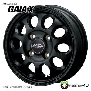 マルカサービス 4本購入で送料無料 MID WHEELS GAIA X 12x3.50B 4/100