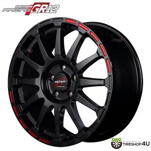 RMP Racing GR12 18x7.5J 5/100 +50 BK/R クリスタルブラック/ストロボレッドの商品画像