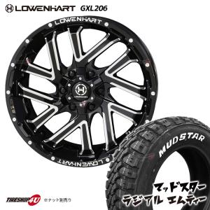 タイヤホイール4本セット Lowenhart GXL206 16x6.5J 6/139.7 +38 BP MUDSTAR RADIAL M/T 215/70R16 ホワイトレター ハイエース マッドスター レーベンハート｜2tireshop4u