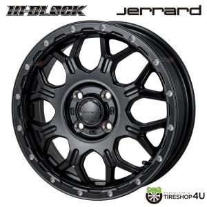 4本購入で送料無料 MONZA JAPAN HI-BLOCK JERRARD 14インチ 14x4.5J 4/100 +45 SB/M サテンブラック/ミーリング 新品ホイール1本価格 【代引き不可】｜2tireshop4u