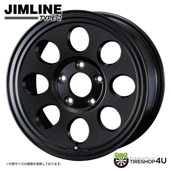 4本購入で送料無料 JIMLINE TYPE2 16x8.0J 5/150 +0 MBK マットブラ...