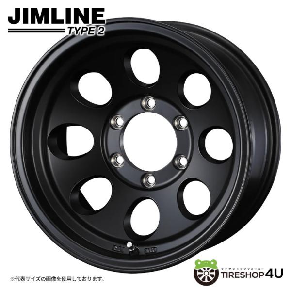 4本購入で送料無料 JIMLINE TYPE2 16x8.0J 6/139.7 +0 MBK マット...