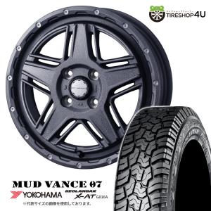 タイヤホイール4本セット MUD VANCE 07 14x4.5J 4/100 +45 FG YOKOHAMA GEOLANDAR X-AT G016A 145R14C 85/83Q